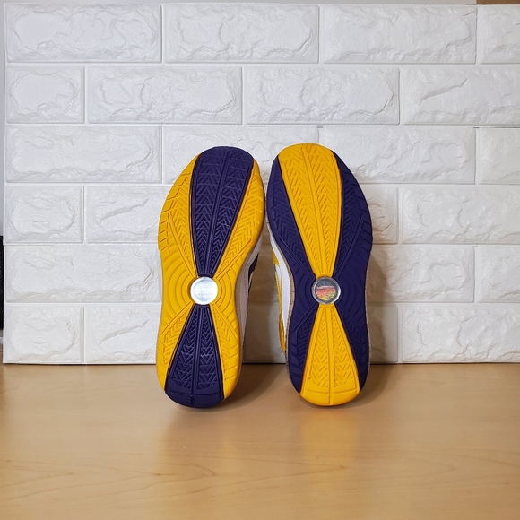 Nike Lebron 7 VII QS Media Day LA Mens Size 6 Purple White Yellow CW2300-500 - Picture 10 of 12